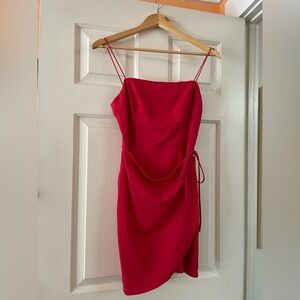 Blue Blush Vibrant Red Mini Dress